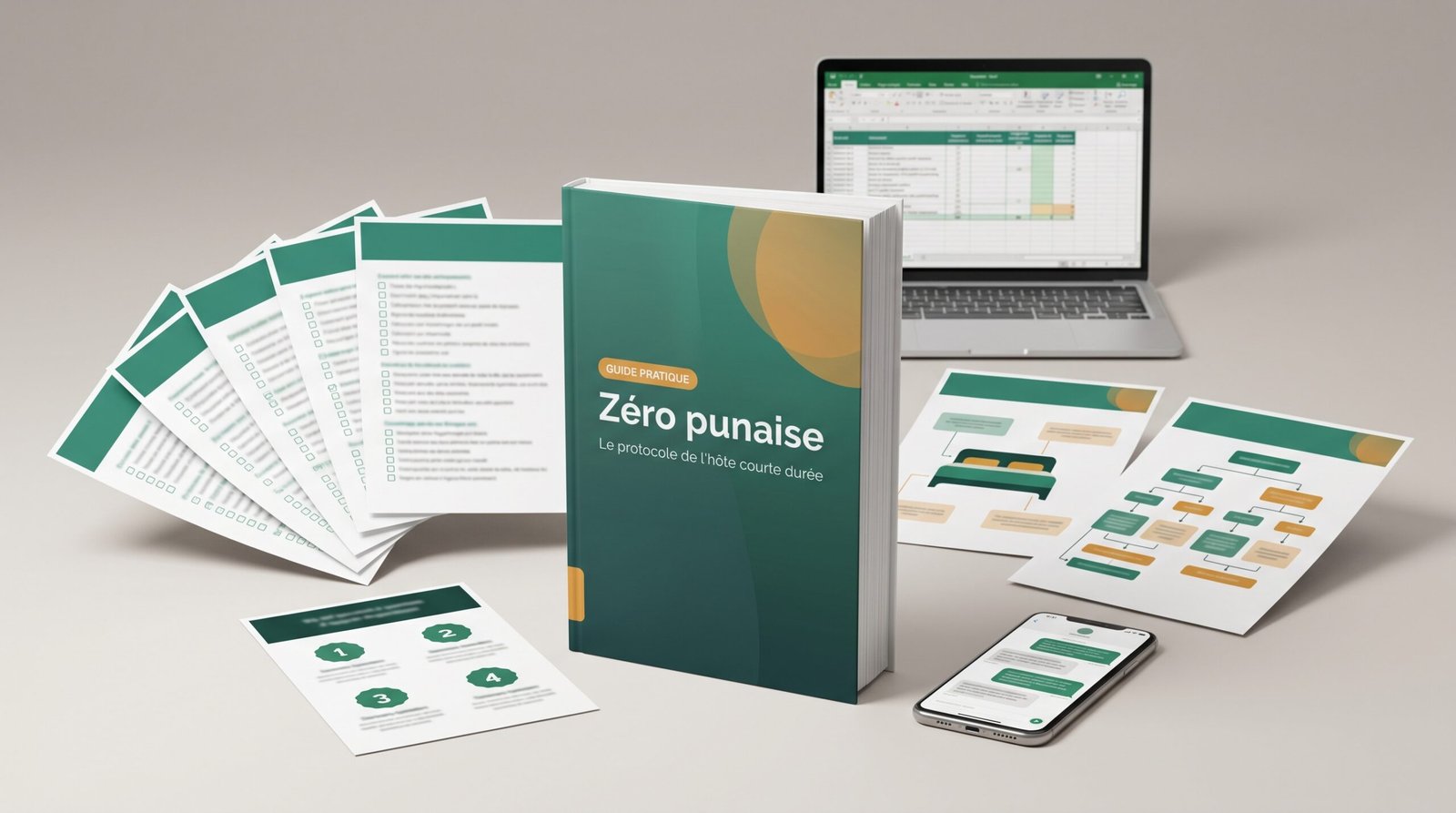 Tout le kit Zéro punaise : guide, checklists, infographies, classeur, messages, affichette